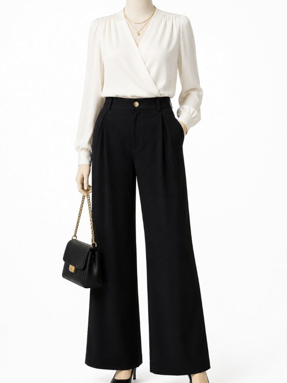NWOT Chic Black Wide-Leg Pants — And Now This — Size L